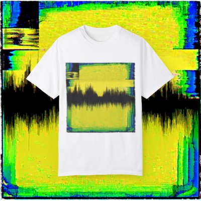 Yellow and Black Audio - Experimental Imagery - Unisex Garment-Dyed T-shirt