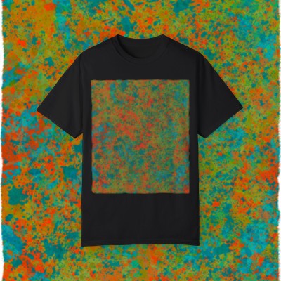 Paint Splatter 006a - Experimental Imagery - Unisex Garment-Dyed T-shirt