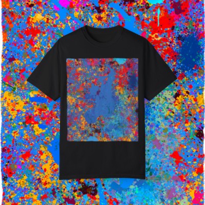 Paint Splatter 091 - Experimental Imagery - Unisex Garment-Dyed T-shirt