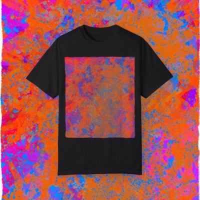 Paint Splatter 092 - Experimental Imagery - Unisex Garment-Dyed T-shirt
