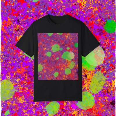 Paint Splatter 062 - Experimental Imagery - Unisex Garment-Dyed T-shirt