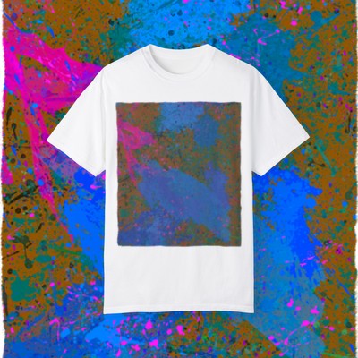 Paint Splatter 065 - Experimental Imagery - Unisex Garment-Dyed T-shirt