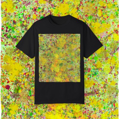 Paint Splatter 049 - Experimental Imagery - Unisex Garment-Dyed T-shirt