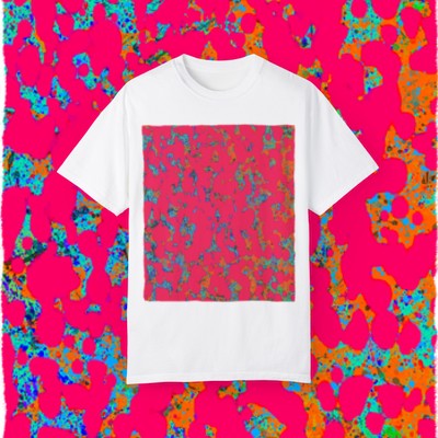 Paint Splatter 073 - Experimental Imagery - Unisex Garment-Dyed T-shirt