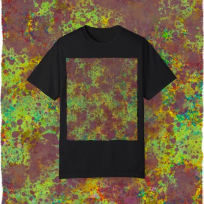 Paint Splatter 006d - Experimental Imagery - Unisex Garment-Dyed T-shirt