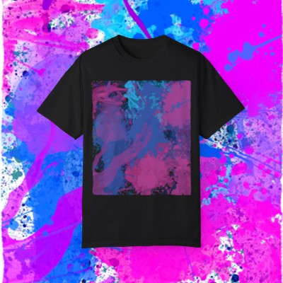 Paint Splatter 006 - Experimental Imagery - Unisex Garment-Dyed T-shirt