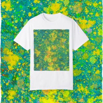 Paint Splatter 006f - Experimental Imagery - Unisex Garment-Dyed T-shirt