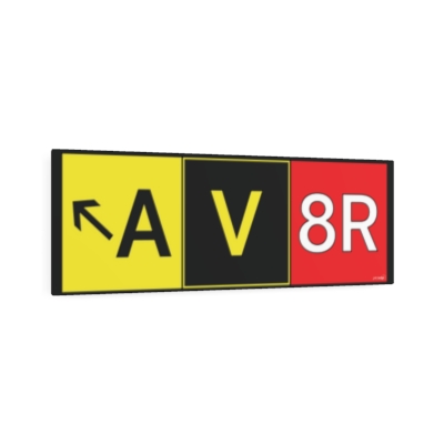 AV8R (Aviator) Taxiway Metal Art Sign