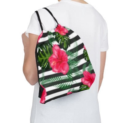 Tropical Outdoor Drawstring Bag