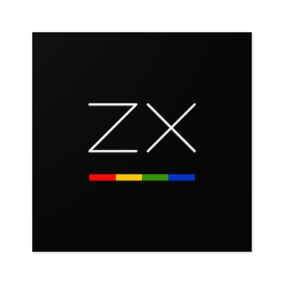 ZX Color Bar Black Sticker (Indoor & Outdoor)