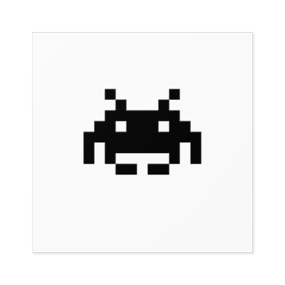 Space Invader Lite Sticker (Indoor & Outdoor)