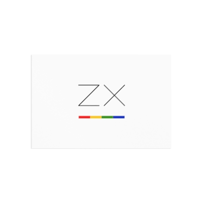 ZX Color Bar White Postcard