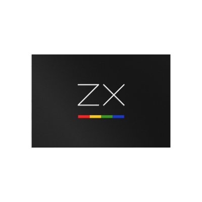 ZX Color Bar Dark Postcard