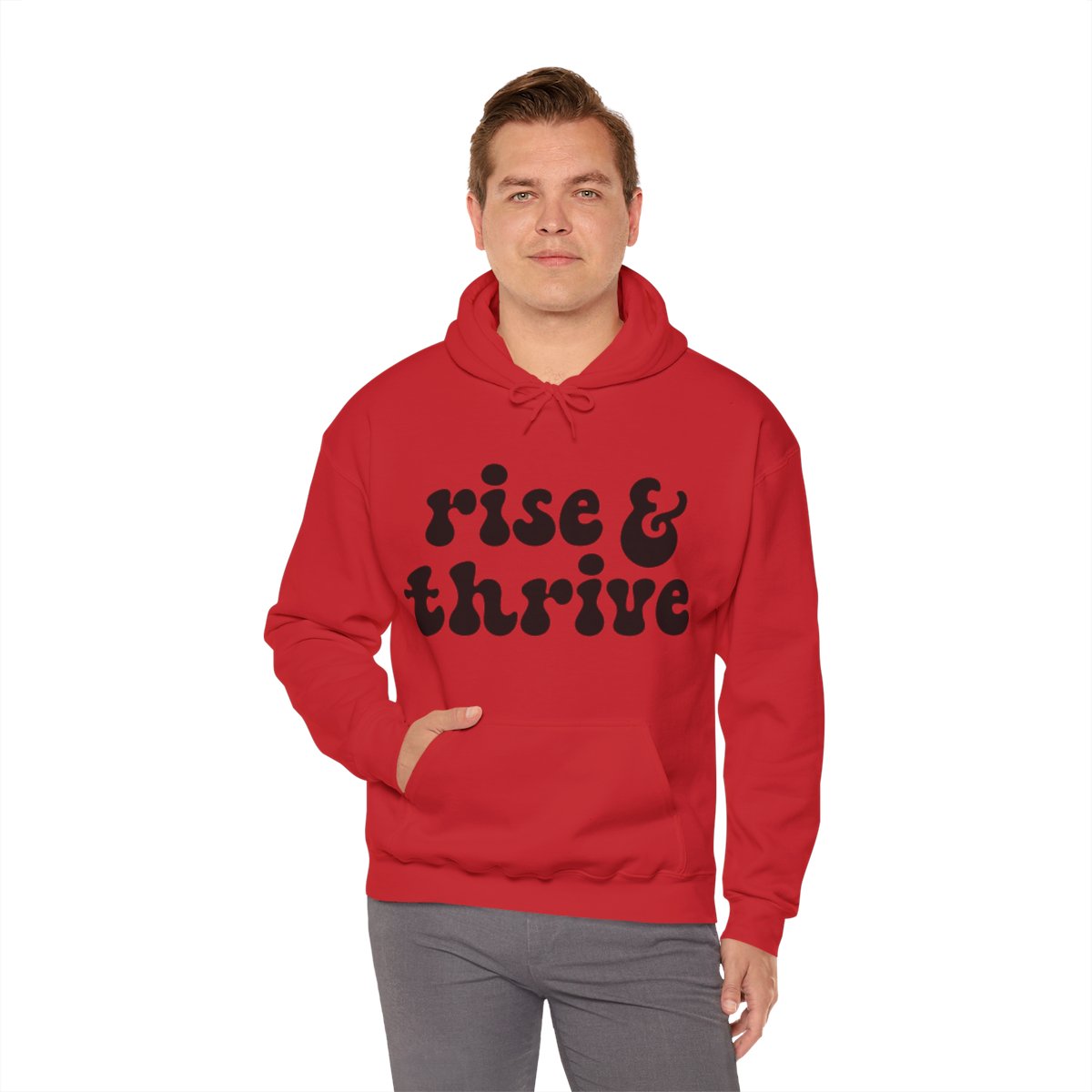 A colorful reminder to Rise and Thrive - Unisex Heavy Blend™ Hooded Sweatshirt product main image
