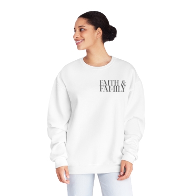 Unisex Adult Step in Motion: Faith and Family Crewneck Sweatshirt