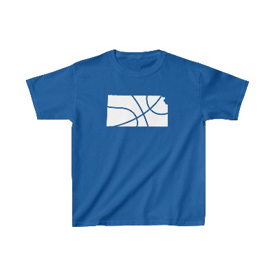 Basketball T-Shirt - State of Kansas - Kids Heavy Cotton™ Tee - Several Colors Available