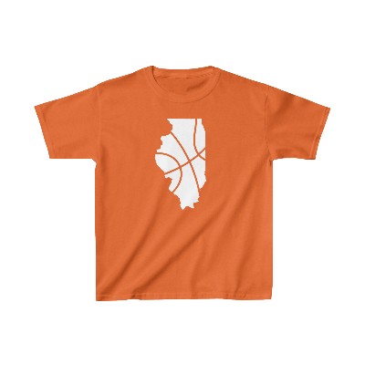 Basketball T-Shirt - State of Illinois - Kids Heavy Cotton™ Tee - Several Colors Available