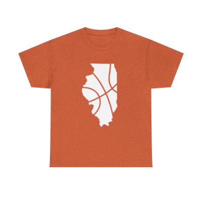 Basketball T-Shirt - State of Illinois - Unisex Heavy Cotton Tee - Several Colors Available