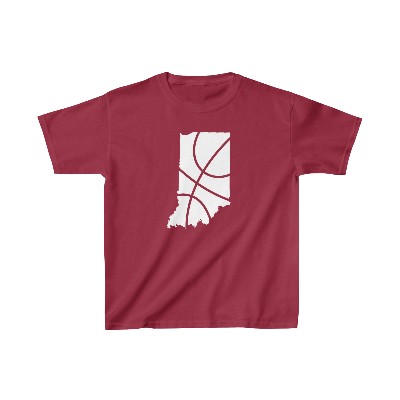 Basketball T-Shirt - State of Indiana - Kids Heavy Cotton™ Tee - Several Colors Available