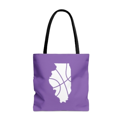 Purple Tote Bag - State of Illinois - Basketball