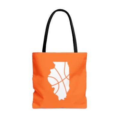 Orange Tote Bag - State of Illinois - Basketball