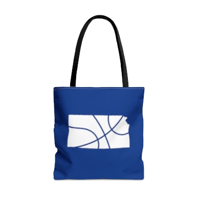 Blue Tote Bag - State of Kansas - Basketball