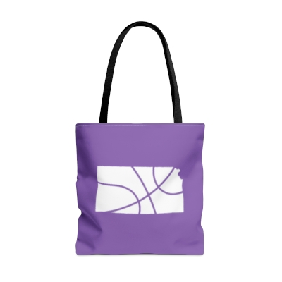 Purple Tote Bag - State of Kansas - Basketball