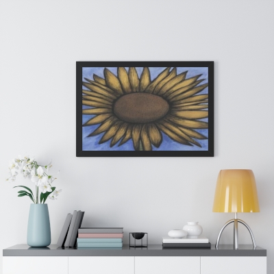 Framed Sunflower Painting Poster