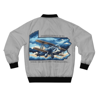 The Sky is Only the Beginning Bomber Jacket (Gray)