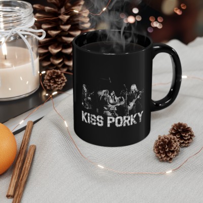 Kiss Porky - Black Mug (11oz)