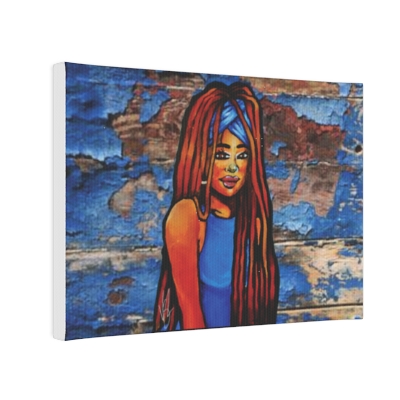 Coffee Table Series: Lady In Blue Canvas Photo