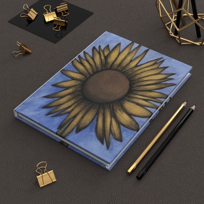 Sunflower Painting Hardcover Journal