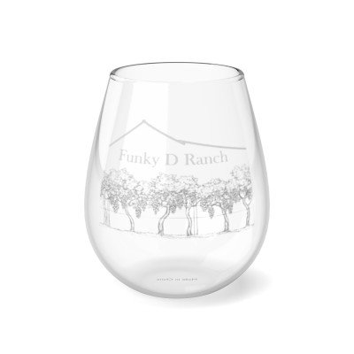 Funky D Ranch Stemless Wine Glass, 11.75oz