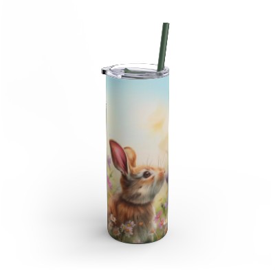 Spring Easter Rabbit Maars Maker Skinny Matte Tumbler, 20oz