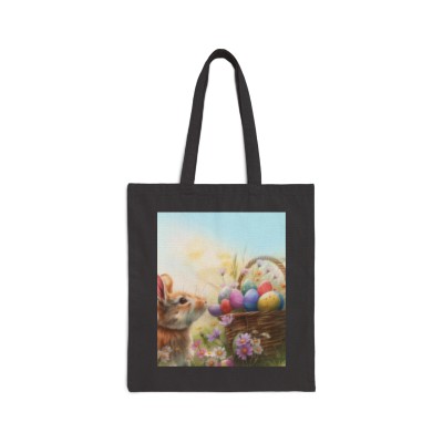 Spring Easter Rabbit Cotton Canvas Tote Bag