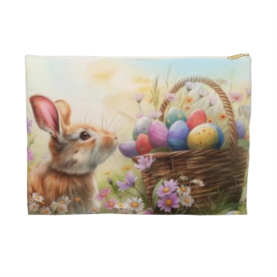 Spring Easter Rabbit Accessory Pouch