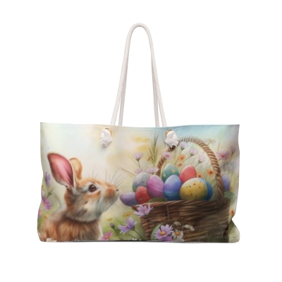 Spring Easter Rabbit Weekender Bag