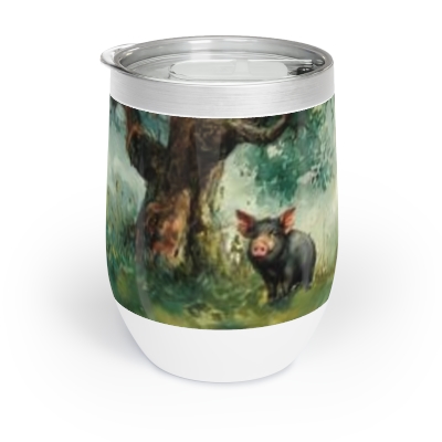 Vineyard Pig and Goats Chill Wine Tumbler