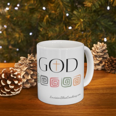 "Praise God" Color Swirl Ceramic Mug - 11oz