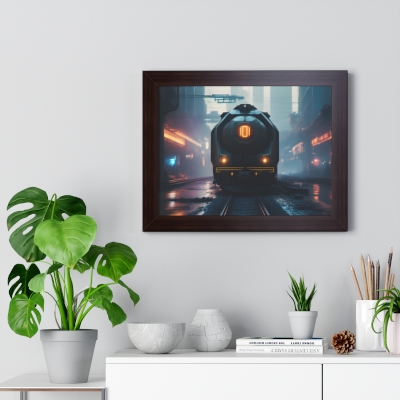 Futuristic Train Loco Horizontal Poster
