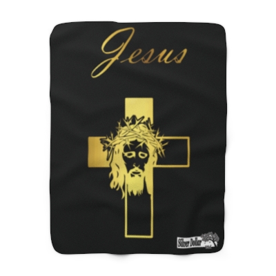 JESUS Sherpa Fleece Blanket