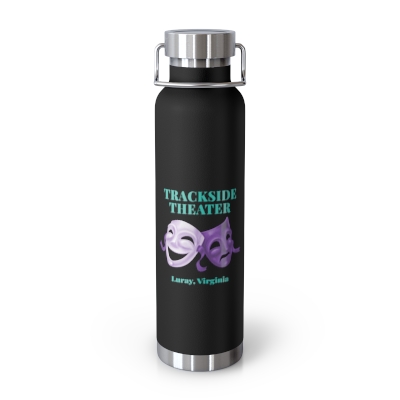It's Play Time! Trackside Theater Masks 22 oz Copper Vacuum-Insulated Bottle