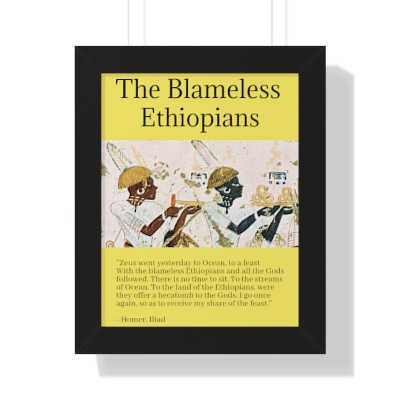 Homer's Tribute: The Blameless Ethiopians Portrait Masterpiece. Vertical Poster