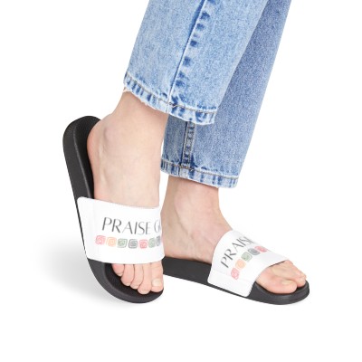 "Praise God" Women's Color Swirl Slide Sandals