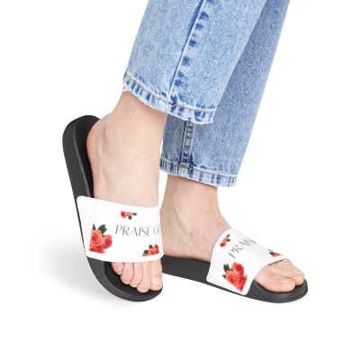 "Praise God" Women's Rose Slide Sandals