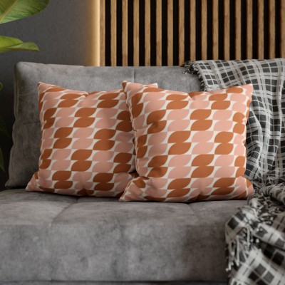 Mid-Century Modern 9.0 | Abstract Leaves - Spun Polyester Pillowcase