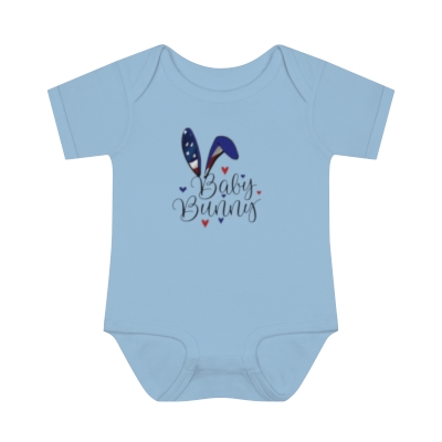Baby Bunny Blue Infant Baby Rib Bodysuit