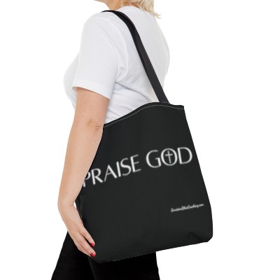 "Praise God" Black Tote Bag 