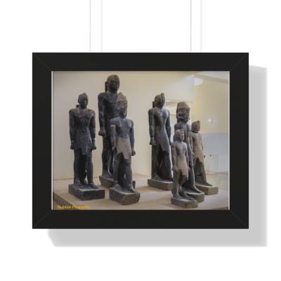 Regal Heritage: Nubian Pharaohs Standing Tall - Exclusive Print Collection. Framed Horizontal Poster