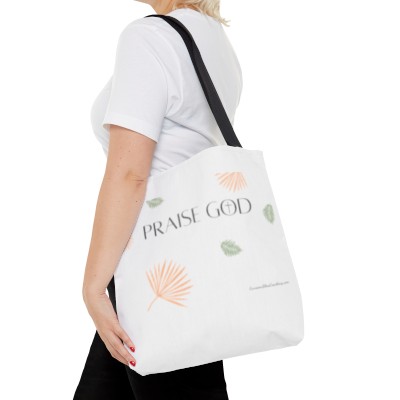 "Praise God" Palm Leaf Tote Bag 